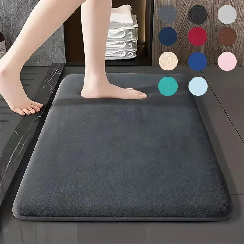 Floor Mat 40x60cm Super Absorbent Bath Mat Bathroom Rug Bathtub Side Floor Rugs Bathroom Living Room Doormat Toilet Footpad