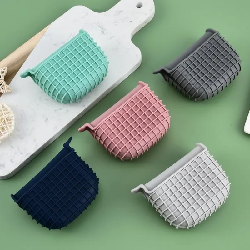 2 teile/para isolierte Handgriff Waffel Silikon Anti-Hitze-Handschuhe Backofen Mikrowelle Platten halter Anti-Rutsch-Anti-Hitze-Handschuhe Matte