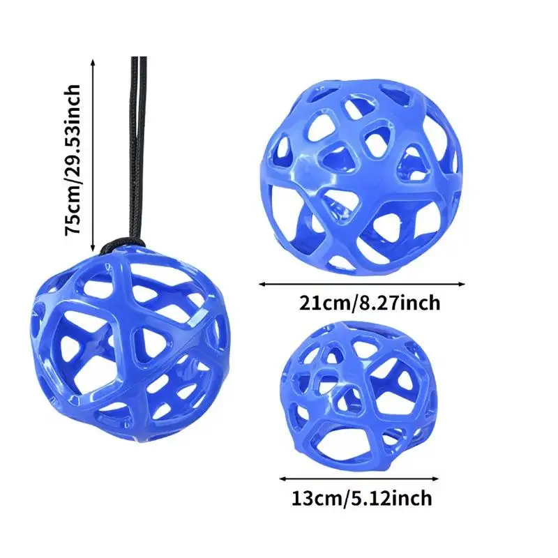 

Chew Resistant Hanging Hay Feeder for Horses with Rope 1pcs Horse Treat Ball Slow Feed for Outdoor Barn