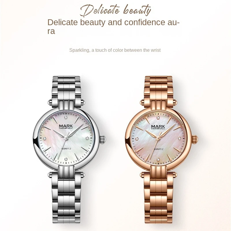 FAIRWHALE Luxury Top Brand Quartz Watch Ladies Fashion Rose Gold Wrist Watch Women 2024 Watches Relogio Feminino Montre Femme