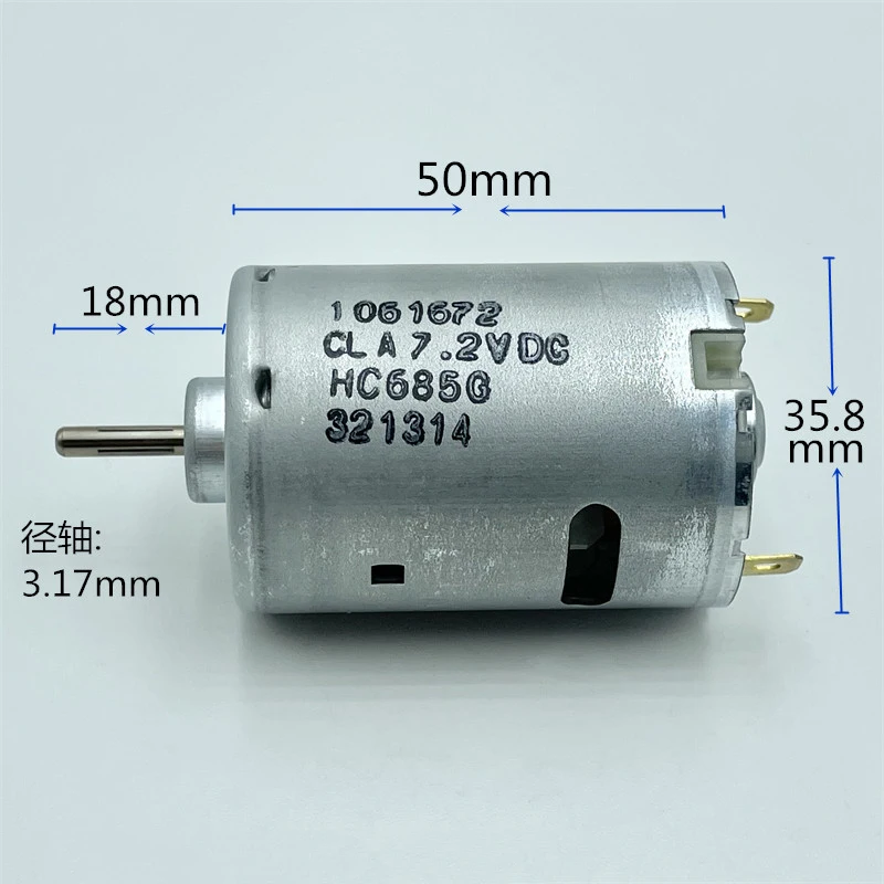 JOHNSON HC685G Micro 36mm RS-545 Motor DC 3.7V 5V 6V 7.2V 7.4V High Speed Power Electric Drill Garden Tool Engine Cooling Fan