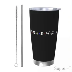 Friends TV Show Insulated Tumbler with Straws Vacuum Coffee Mugs Double Wall Car Bottle Cup, 20oz