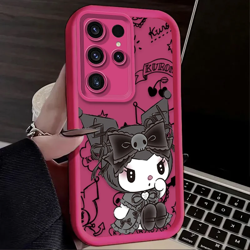 Lovely Sanrio Melody Case for Samsung Galaxy S25 S24 S23 Ultra S22 S21 Plus FE 5G A54 A34 A14 A73 A53 A33 5G Soft Silicone Cover - náhled 4