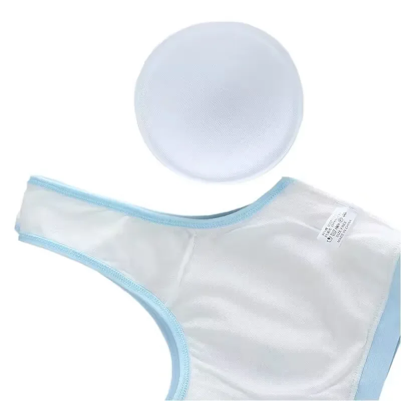 Puberdade meninas conjuntos de calcinha adolescente algodão acolchoado sutiã de treinamento + calcinha crianças sutiã esportivo roupa interior