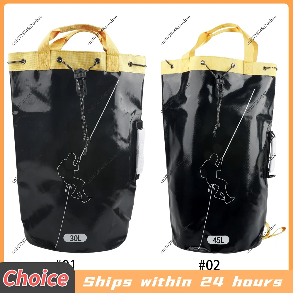 Outdoor Climbing Rope Bag Drainable Thicken Rescue Gear Bag Large Capacity Rock Climbing Backpack For Exploration/Caving Explore