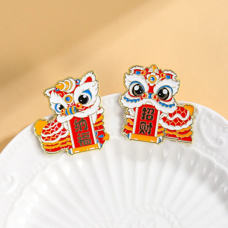2pcs Lion Awakening Refrigerator Magnet 2026 Cute Home Refriger Decoration For Christmas Creative Gift Souvenir Metal