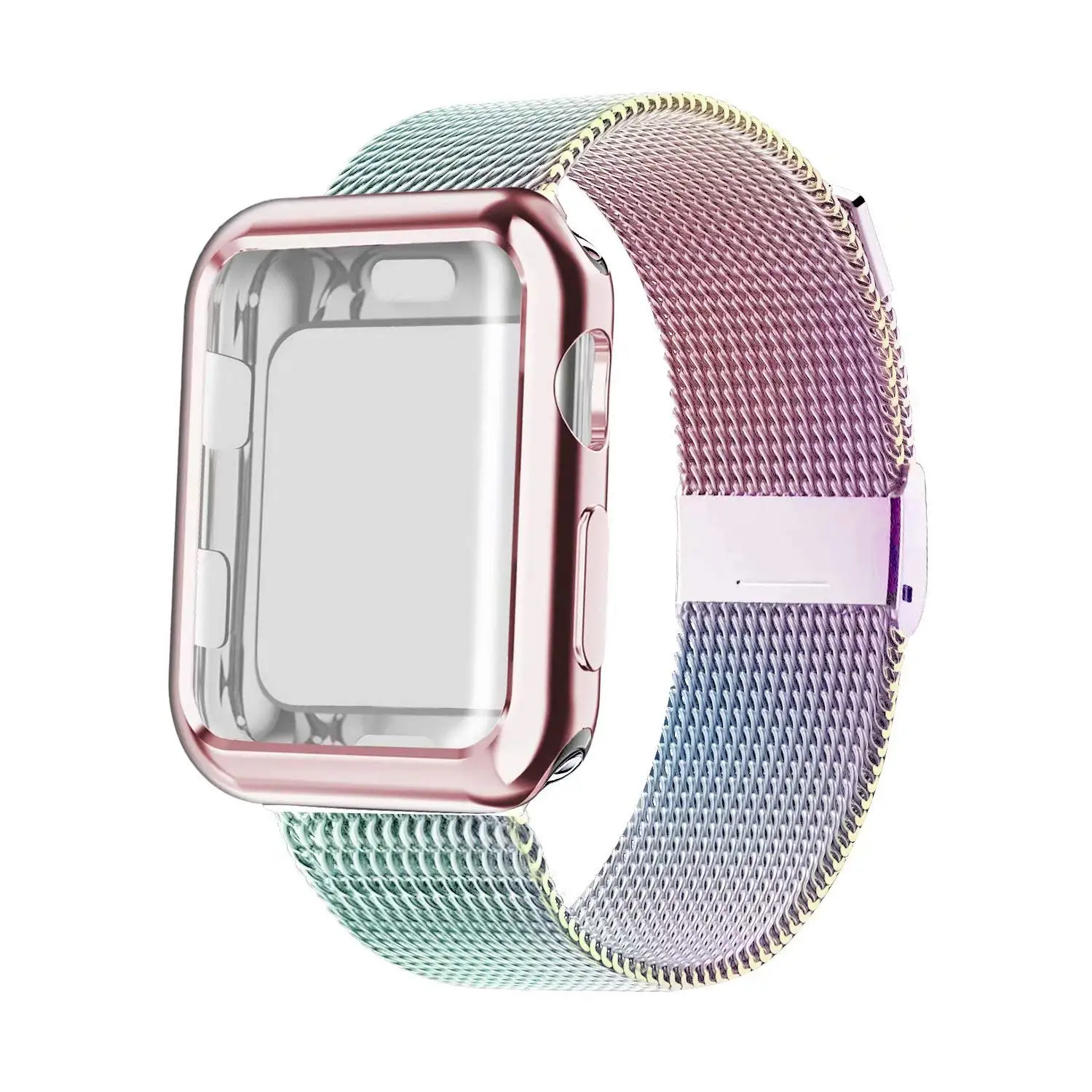 Case+Strap For Apple Watch band 45mm 41mm Mlianese Loop 42mm 38mm 44mm 40mm correa pulseira bracelet iwatch series 5 4 3 SE 6 7