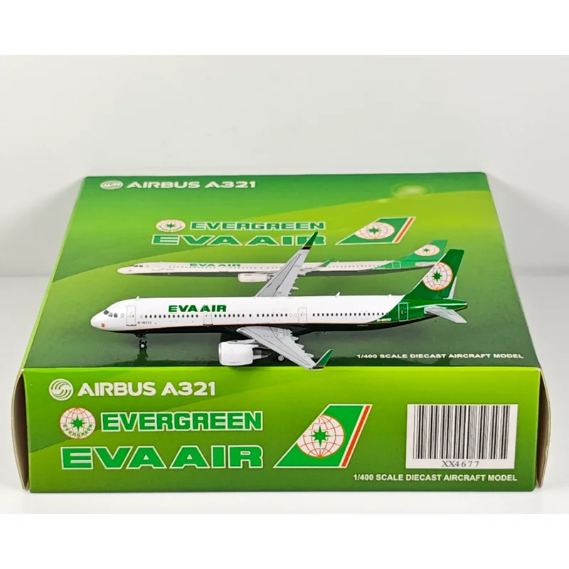 

JC Wings 1/400 Scale EVA Airlines A321 B-1622 Alloy Aircraft Model Collection Decoration Item Toy