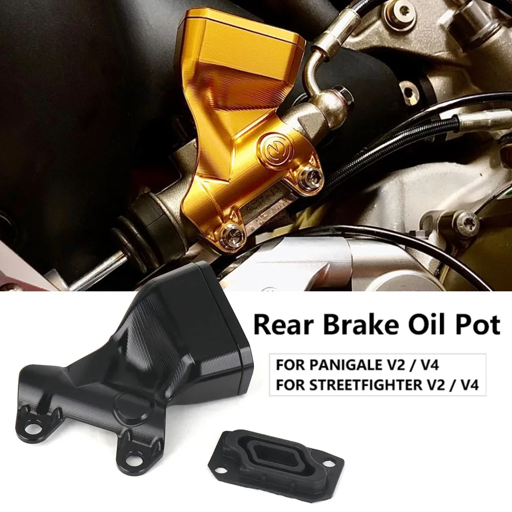 

New Motorcycle Rear Brake Fluid Reservoir Oil Cap Kit For Ducati Panigale V2 PANIGALE V4 Streetfighter V2 STREETFIGHTER V4