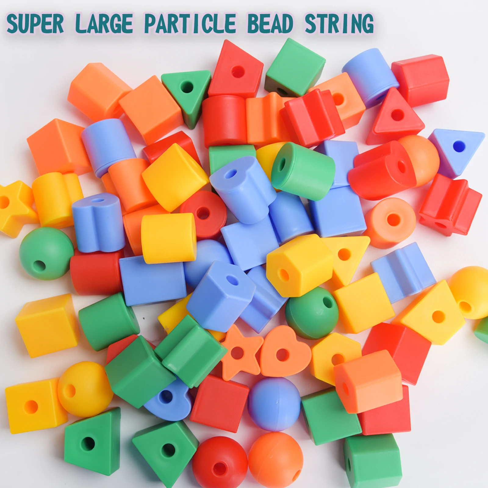 Super Large Particle Bbeads, Colorful Beads, Diy Handmade Building Blocks, Geometric Shapes, Children's Early Education Fun Toys