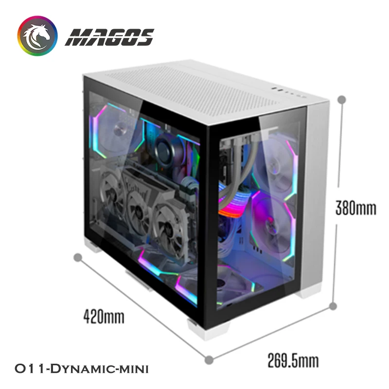 LIAN LI O11 Dynamic MIni PC Case Support ITX/MATX/ATX/E-ATX Motherboard,DIY Computer Gamer Gaming Cabinet Black/White