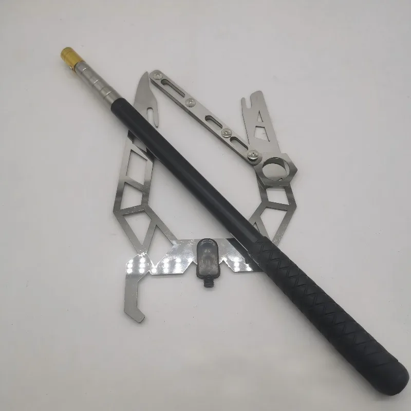 Threaded Boat Hook Dock Hook Telescopic Threading Device Teu Marine Stainless Steel Quick Loading Adjustable