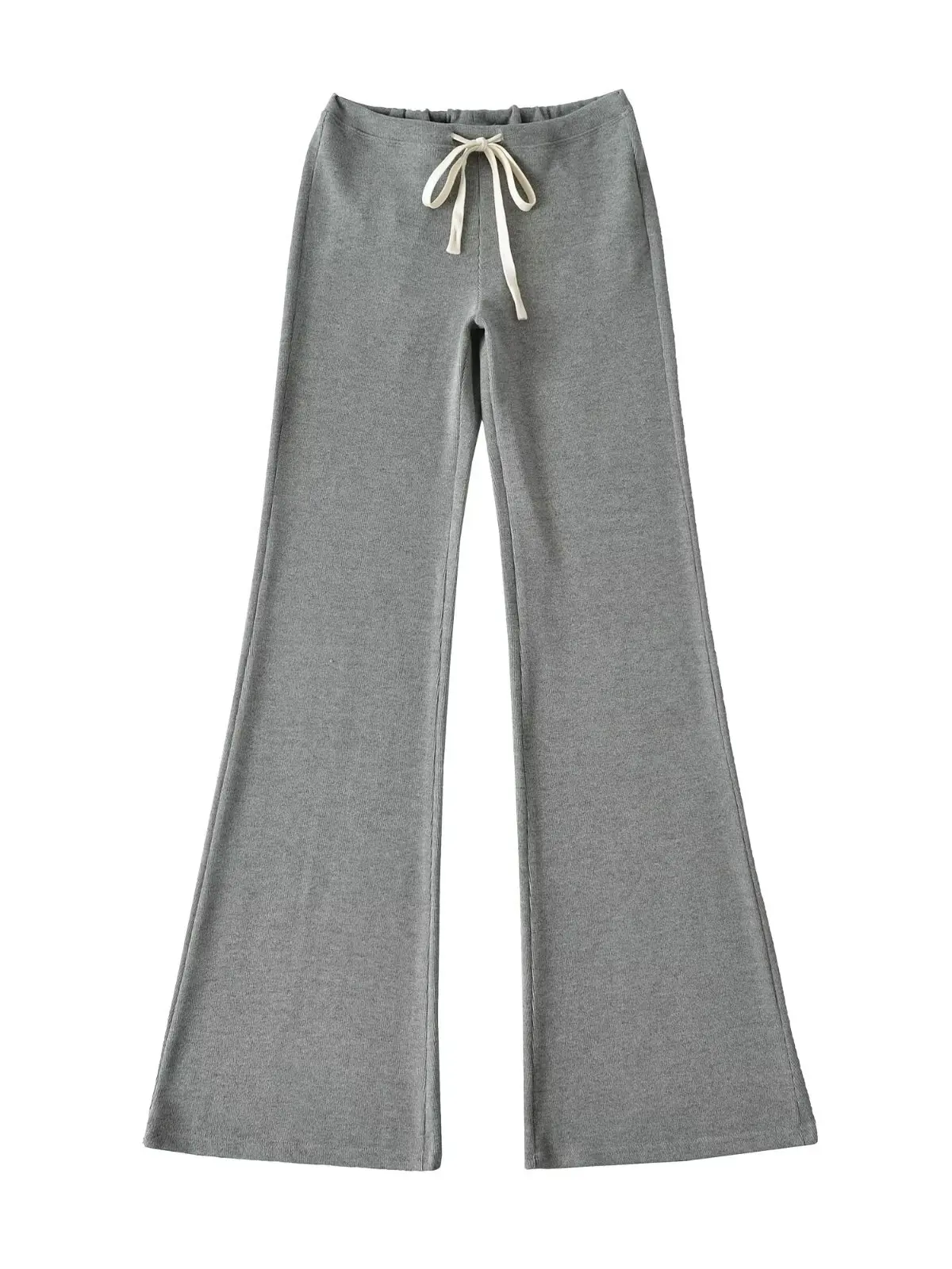 Pantaloni da yoga Dstring a vita bassa American Sle Pantaloni casual da donna Pantaloni micro svasati dimagranti larghi Pantaloni lunghi fino al pavimento