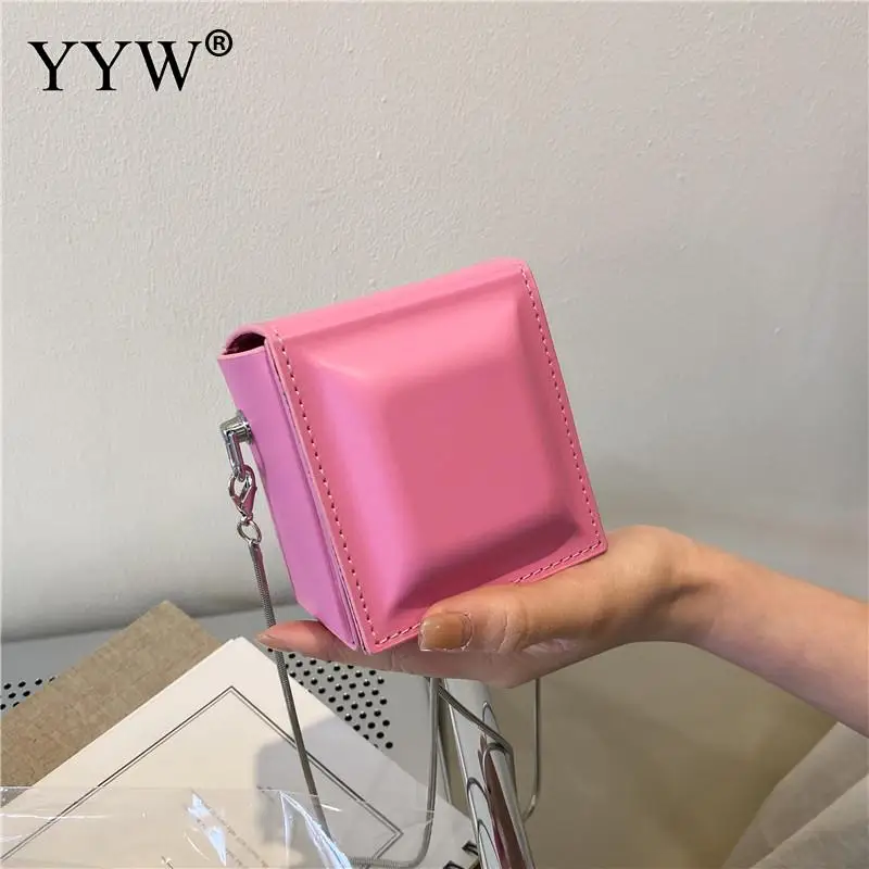 Fashion Designer Chocolate Square Women'S Small Flap Bag Pu Leather Purses And Handbags Luxury Female Shoulder Crossbody Bag