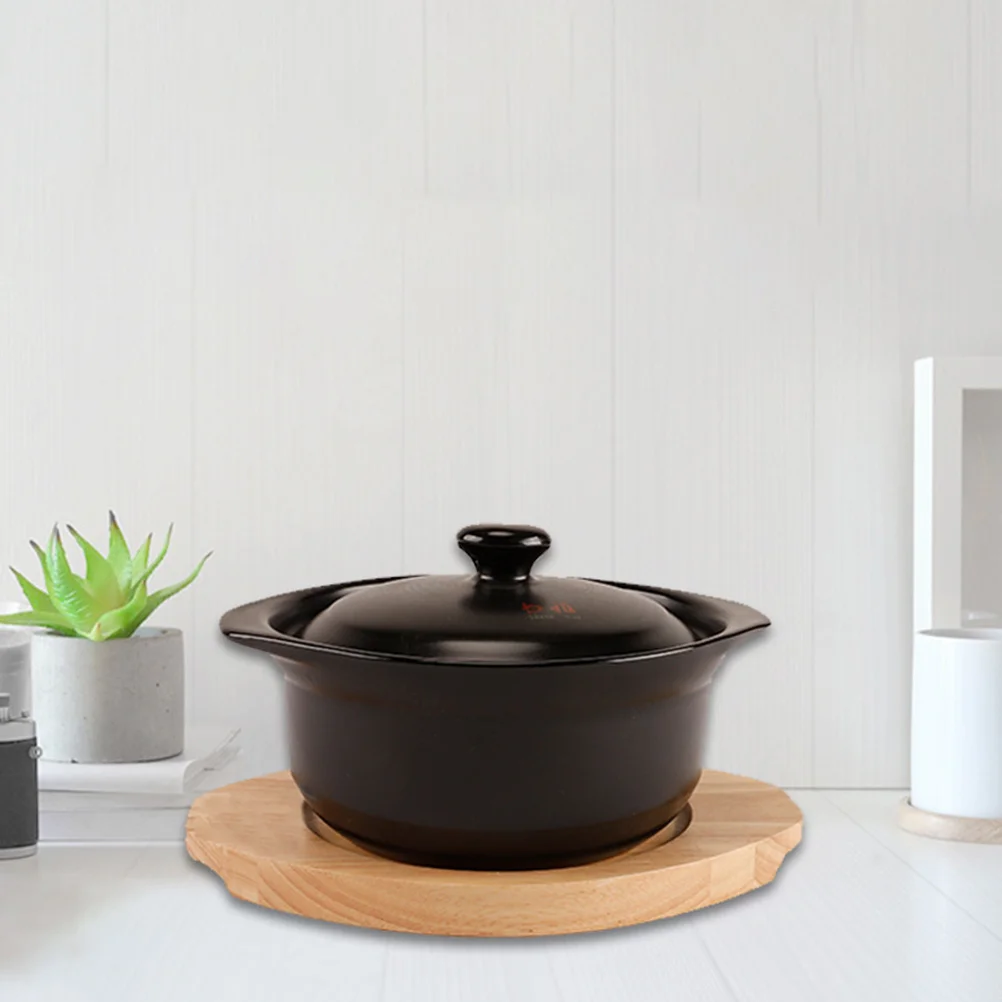 

Wooden Pot Mat Premium Solid Wood Casserole Tray Heat Insulation Pot Holder Tableware Pad Kitchen Accessory Stone Bowl