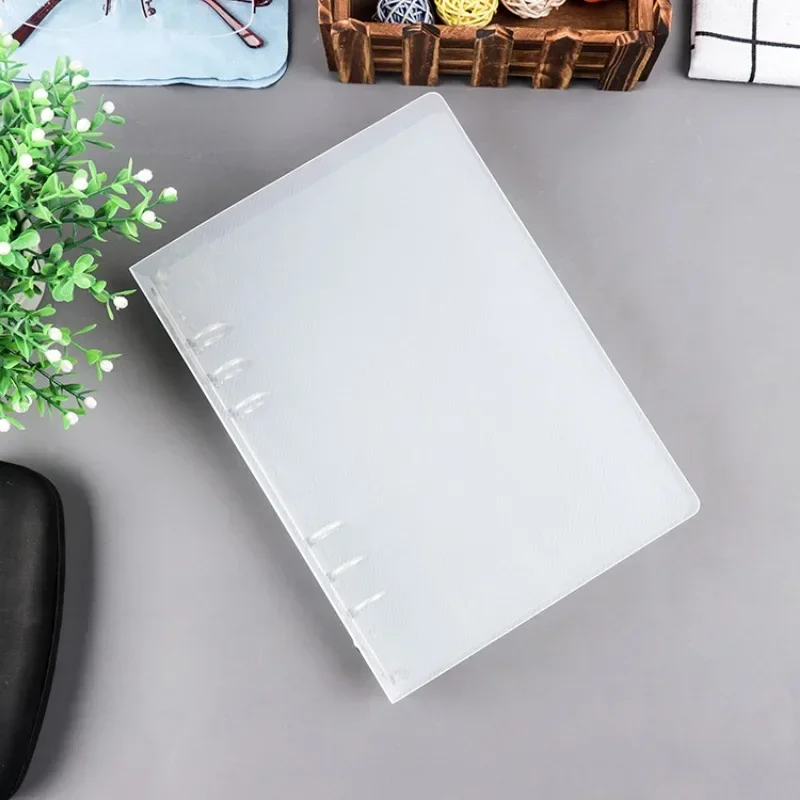 Creative transparent twill pp binder shell a6 a5 six-hole b5 nine-hole folder Notebook Loose Leaf Ring Binder Planner