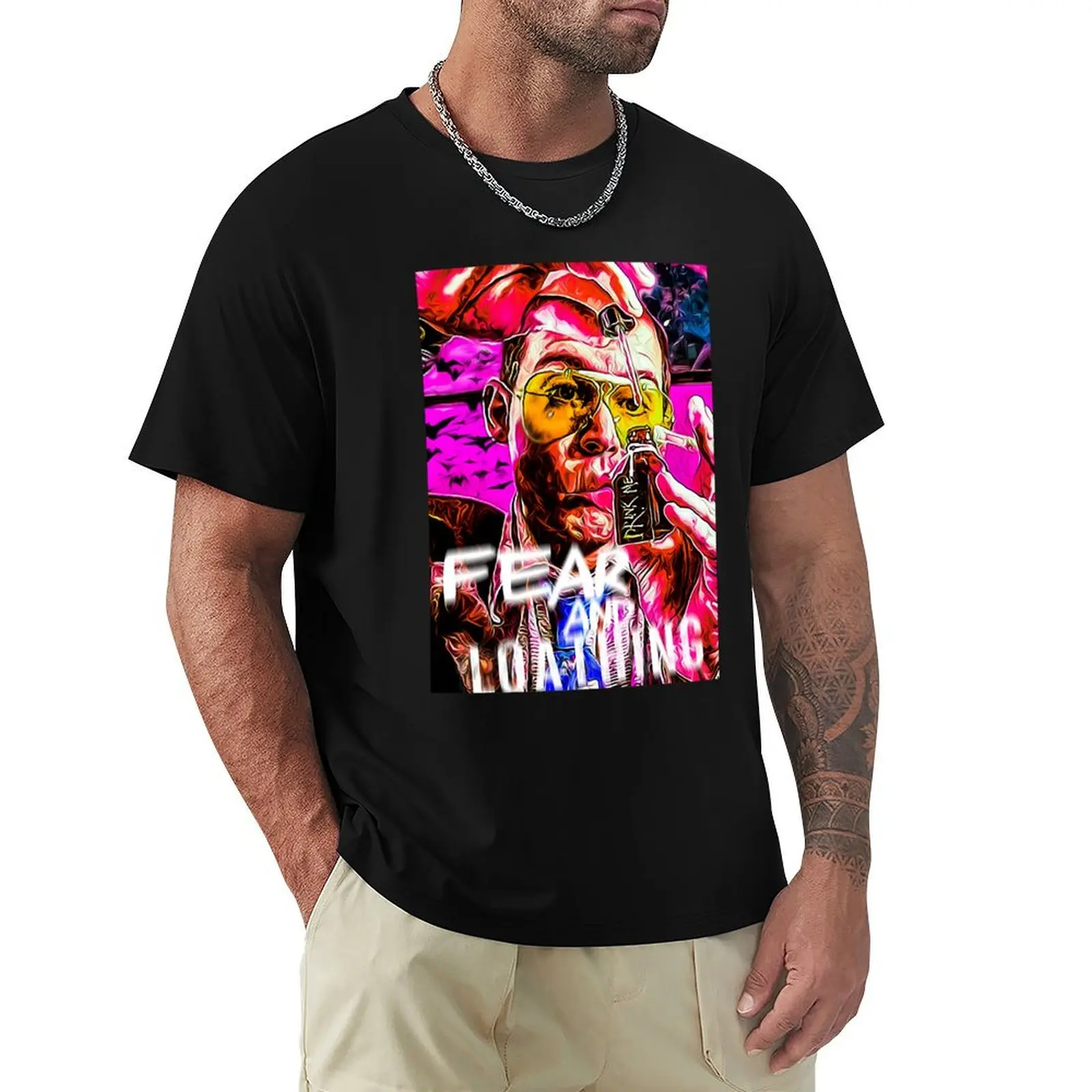Vintage Style Arts Fear And Loathing In Las Vegas T-Shirt man t shirts for men casual T-Shirt