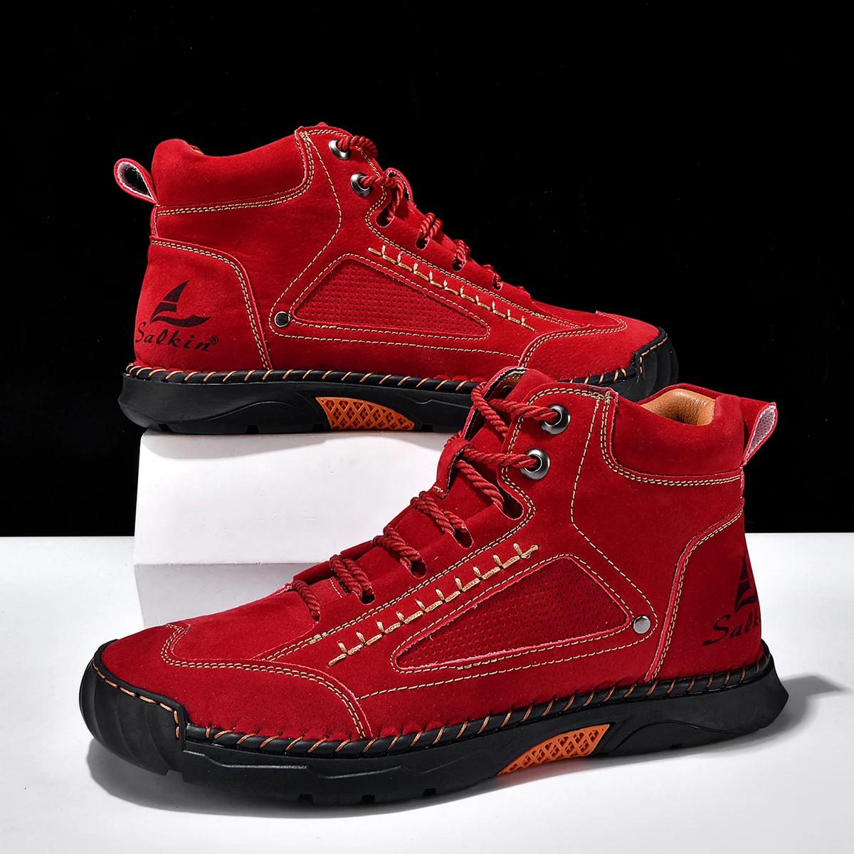 Men's Handmade Leather Hiking Boots 6