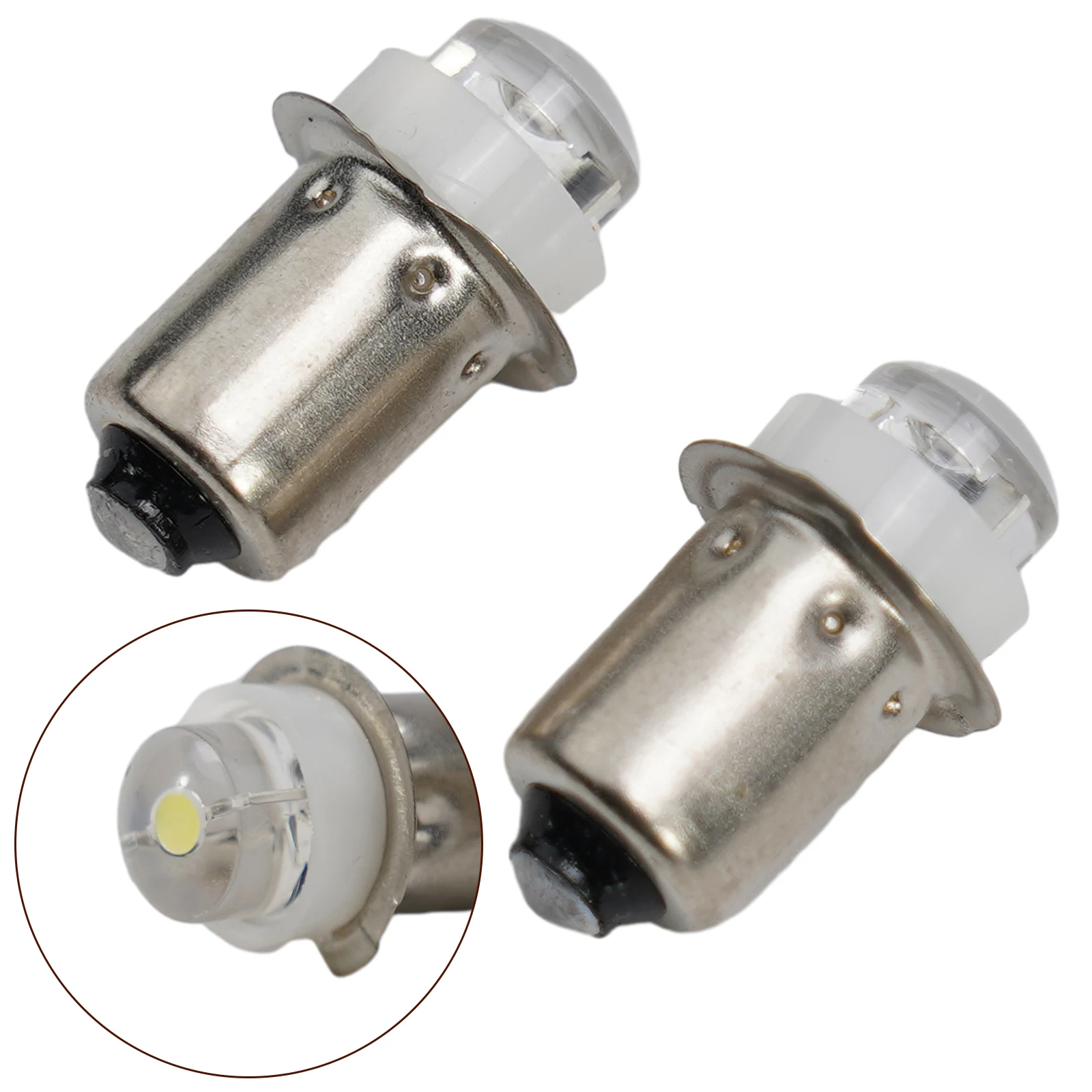 For Torch Lamp Flashlight Bulb 1 Pair 2 Pcs/set 3/4.5/6V 6000K Accessories Silver Sports 0.5W Cycling Grass+Metal