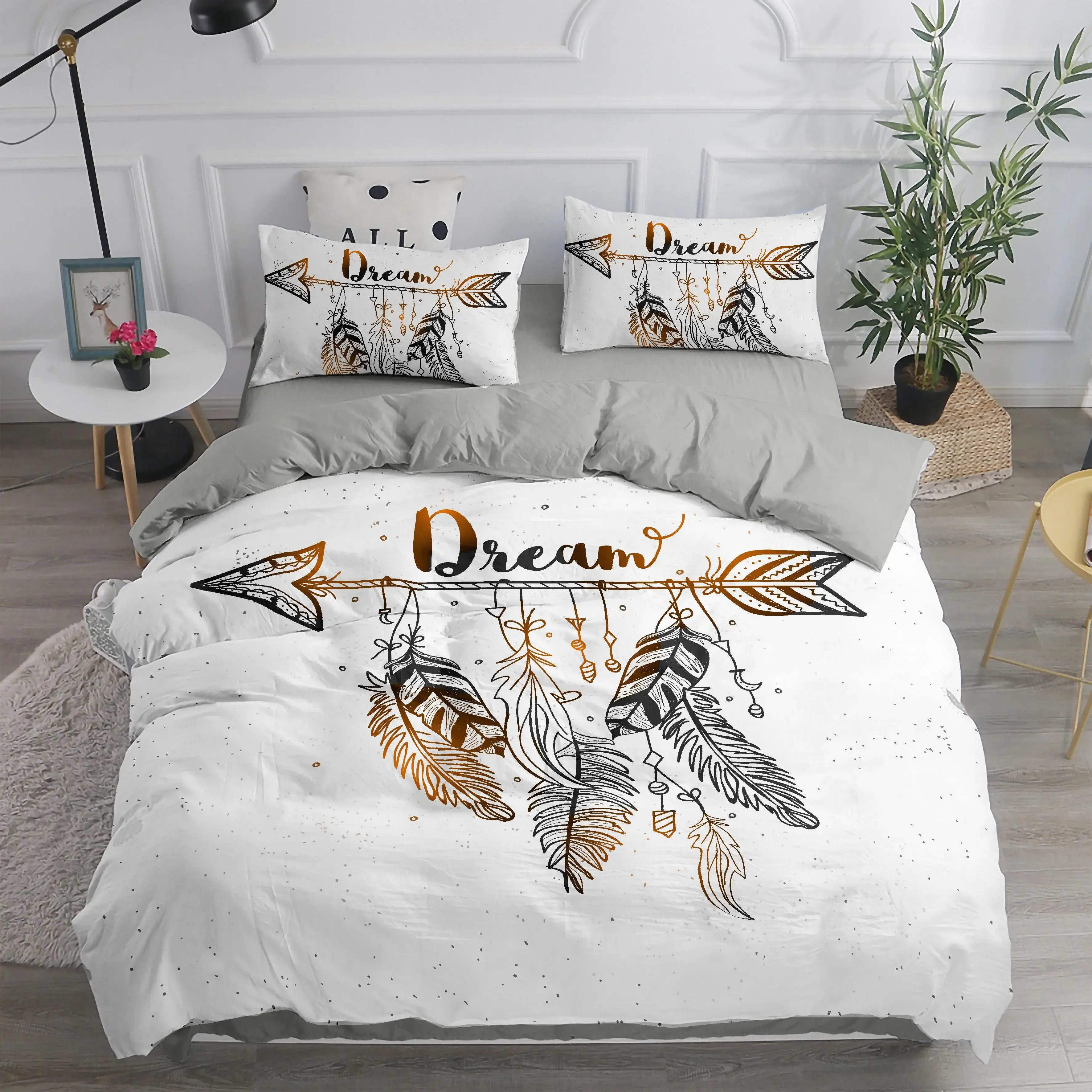 Dream Catcher Bettwäsche Set Elegant Böhmischen Bettbezug Königin 240x220 Ethnische Quilt Abdeckung Einzigen Doppel König Tröster Bett abdeckung