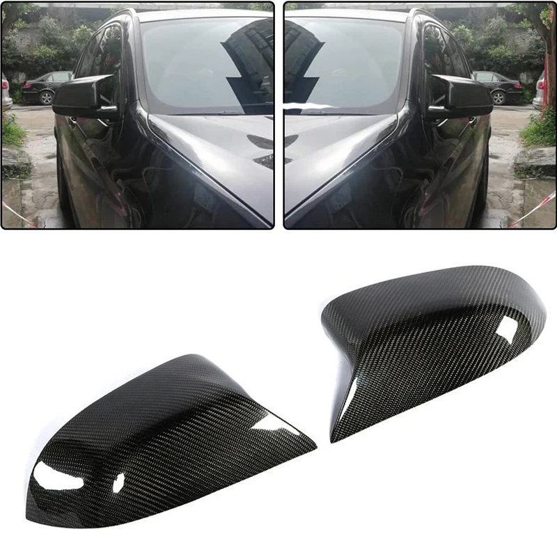 

Carbon Fiber / Gloss Black Car Rearview Mirror Caps Covers for BMW X3 G01 X4 G02 X5 G05 X6 G06 X7 G07 2020 Replace Mirror Covers