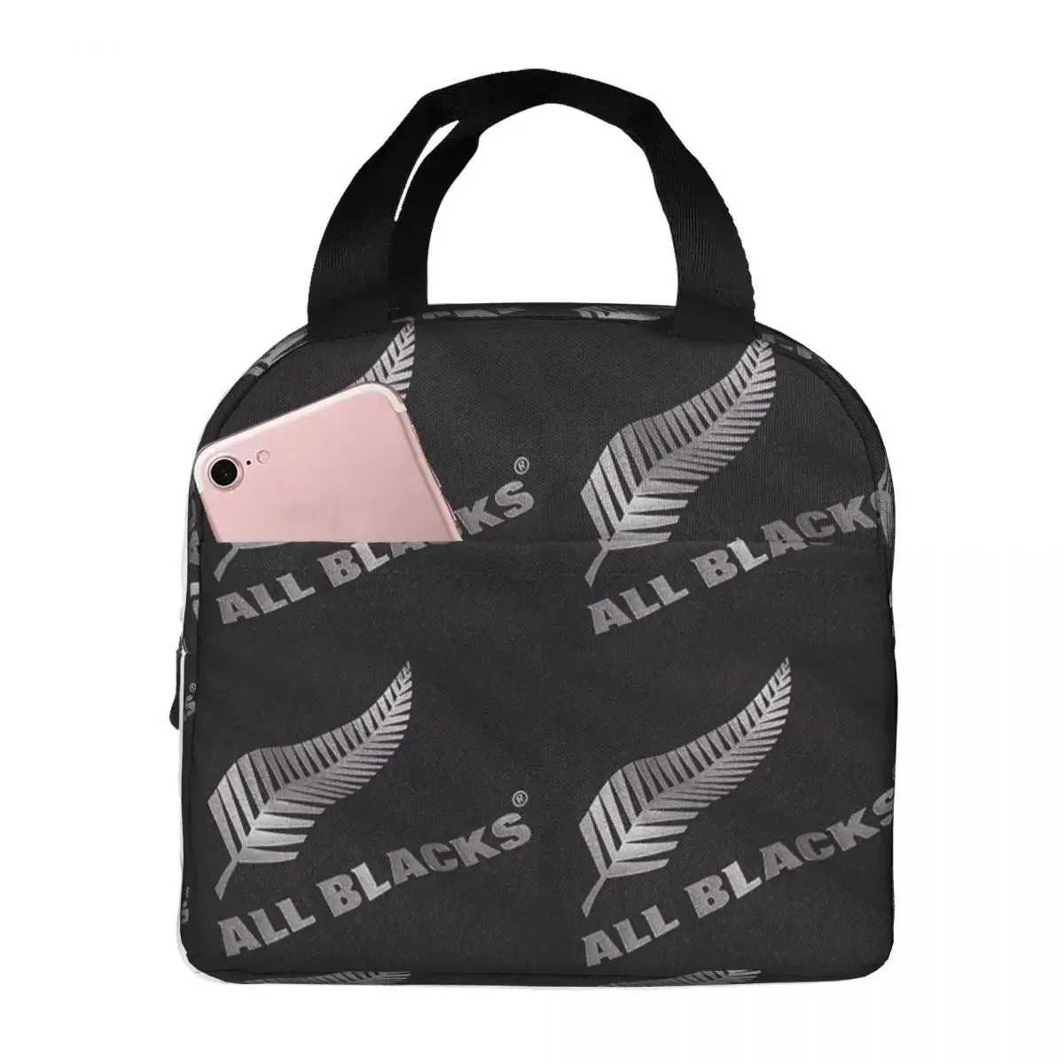 

Термосумка для обедов All Blacks Rugby Hat, осенне-зимняя, утепленная, для женщин, офисная, термоконтейнер для еды, сумка-тоут для ланч-боксов