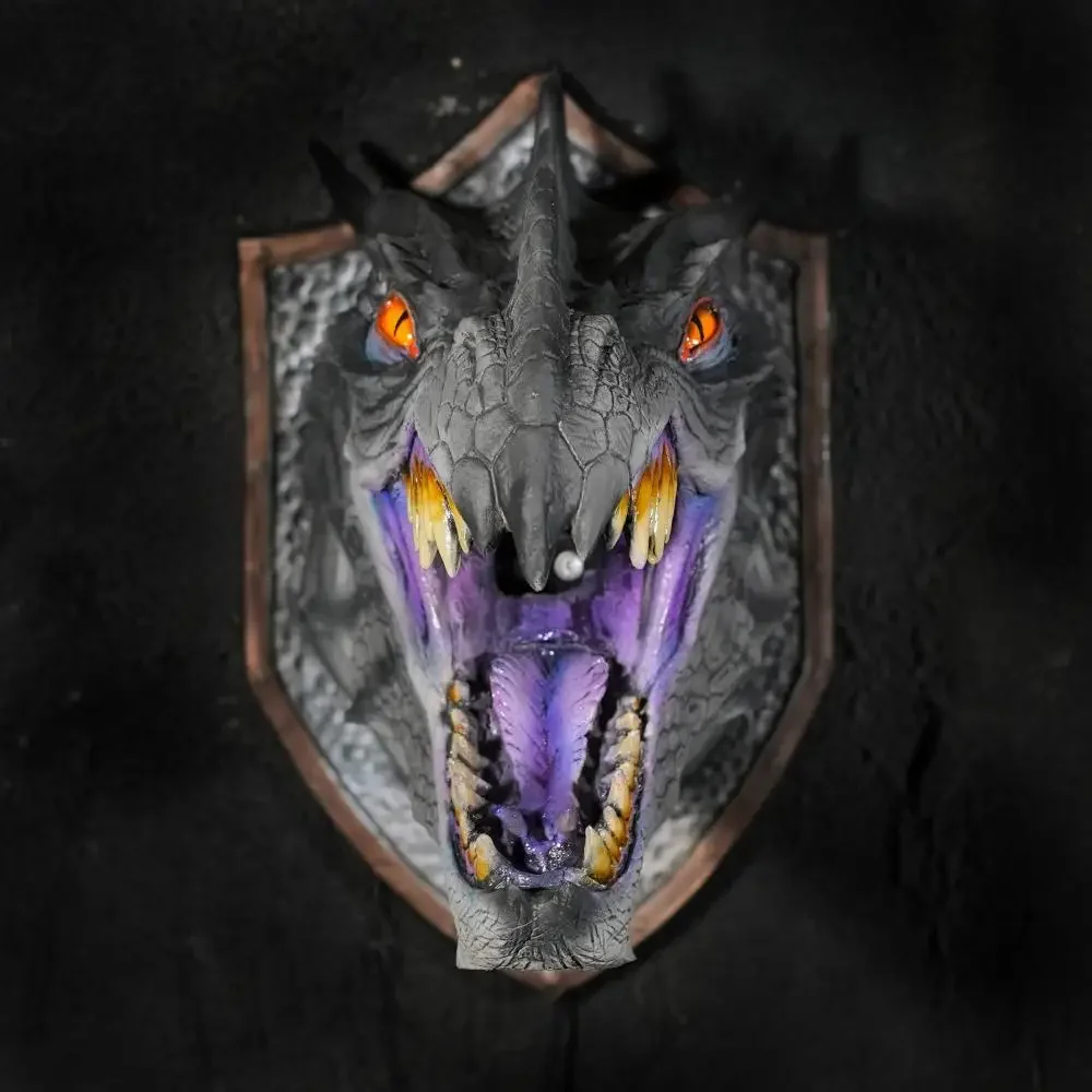 Scary Dinosaur Head Wall Pendant Creative Dragon Legend Home Decoration New Year Christmas Party Scene Props Diy Ornaments 6