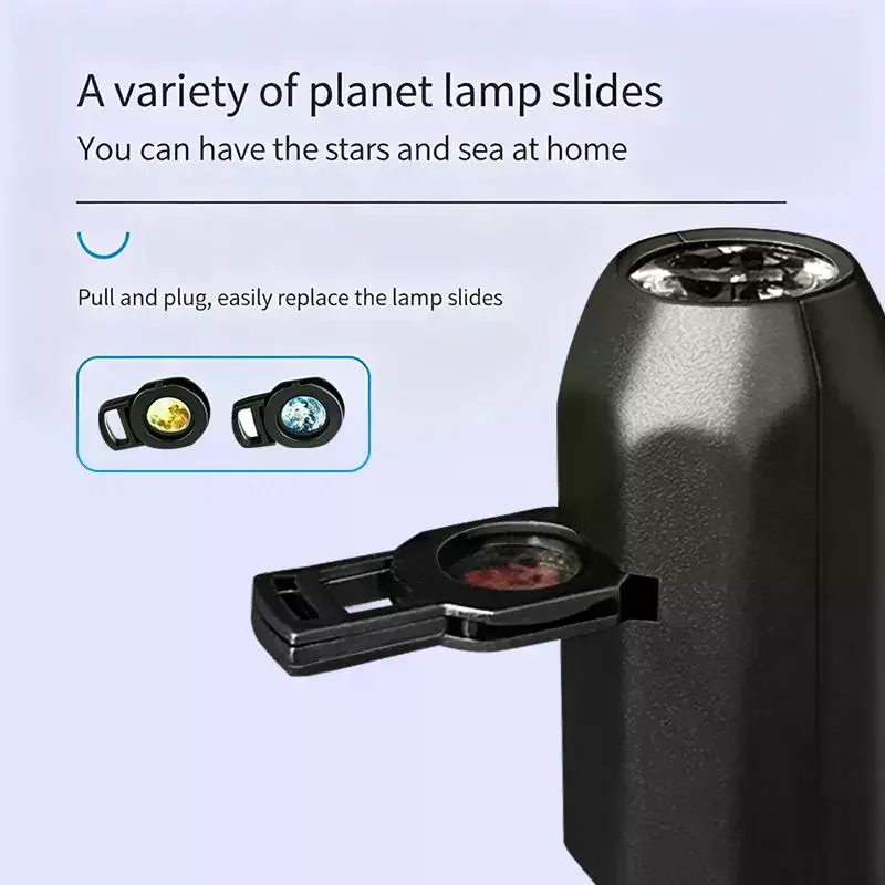 LED Galaxy Projection Light 1 Light+10 Pictures Change, LED Galaxy Projector, Starry Sky Lighting Night Light