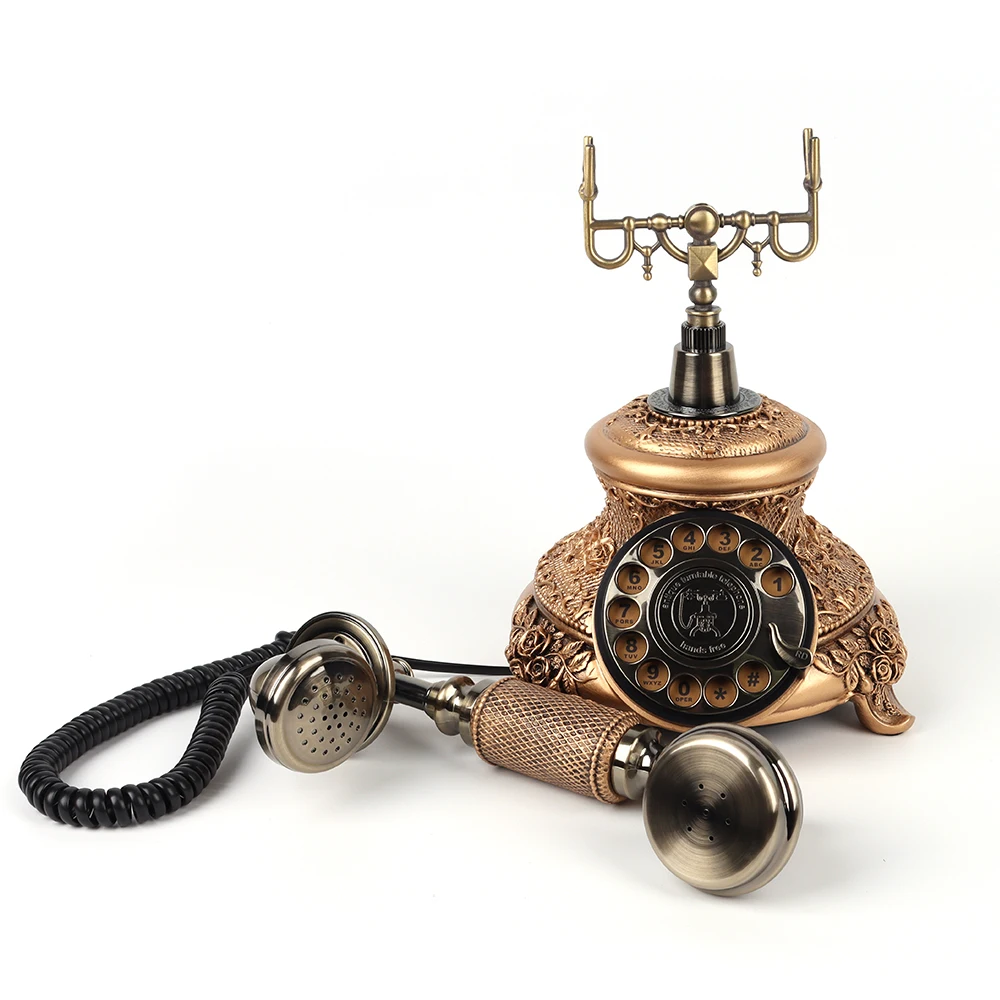 Classic Vintage white rotary antique telephone audio guestbook phone message recording phone wedding phone