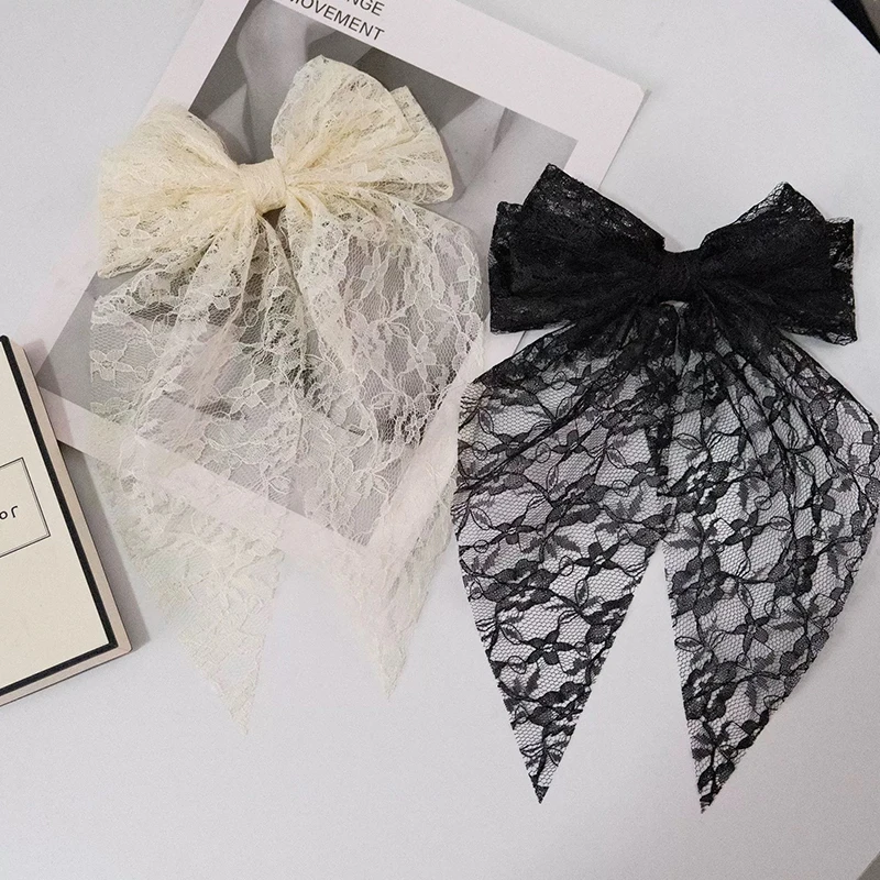 สาวบิ๊กโบว์ลอยซาตินคลิปกลับหัวตกแต่งผมอารมณ์อุปกรณ์ผมหรูหรา