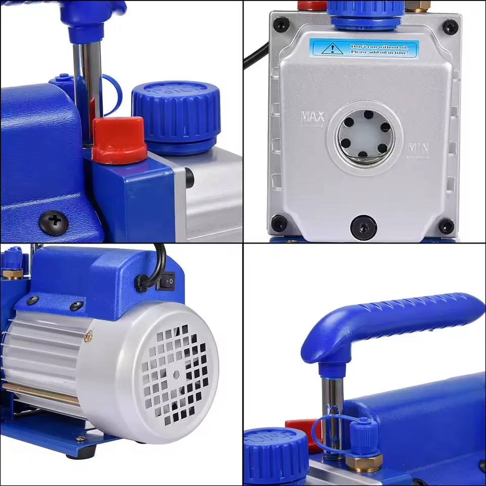 RS-1 مضخة تفريغ أحادية الطول 1 لتر 3CFM، مضخة صيانة التبريد قيمة المبردات 220 فولت مضخة تفريغ التيار المتردد العالمية