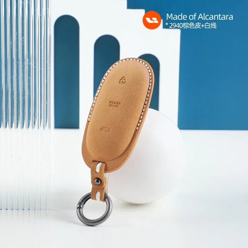 

For Li MEGA Suede Car Remote Key Case Cover Shell Keychain Accessories