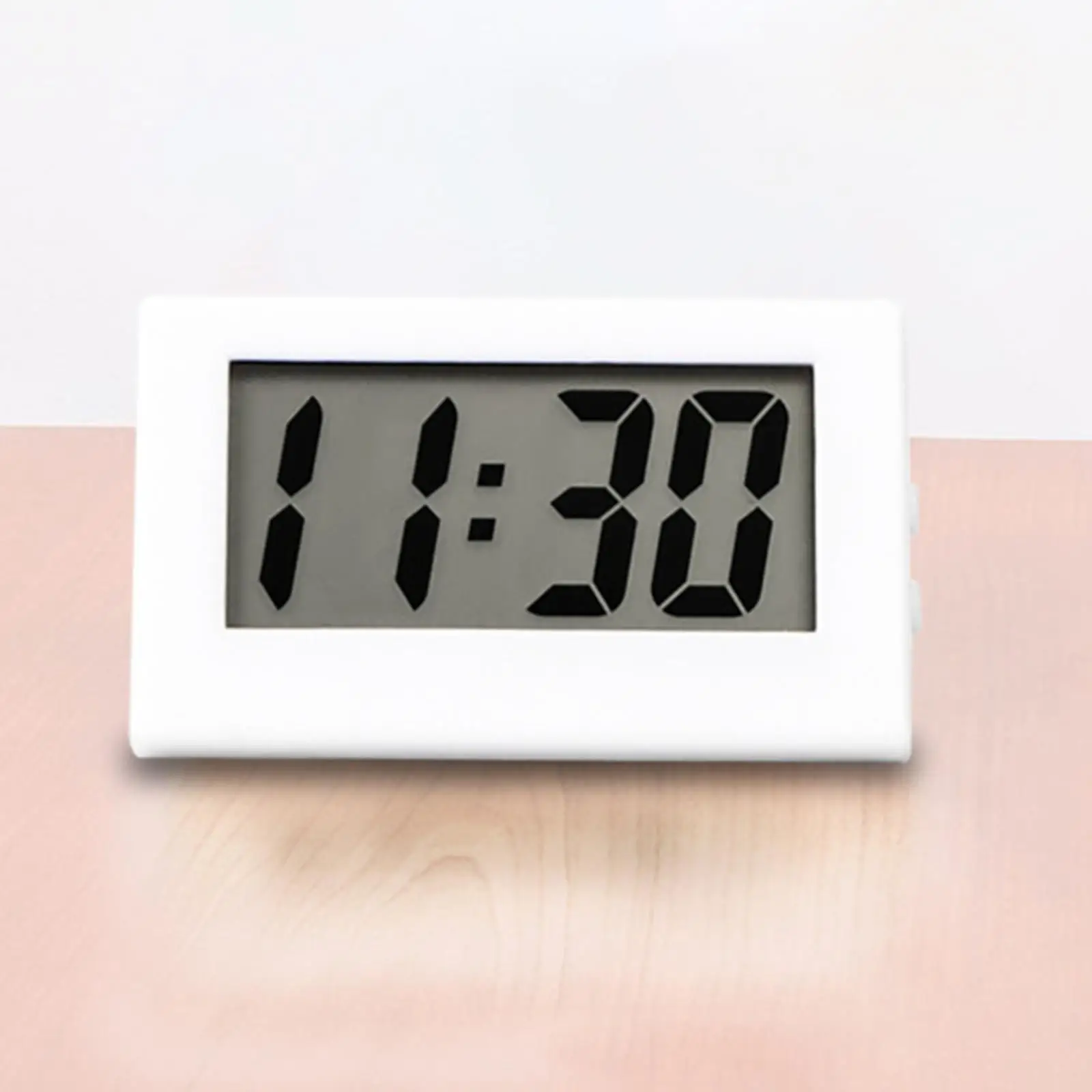 Mantel Clock LCD Display Simple Modern Mini Portable Battery Operated Mute Mode for Home Desktop Art Decor Living Room Bedroom