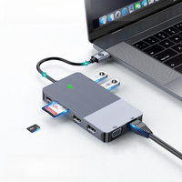 11-In-1 USB Docking Station DisplayLinkHUB Triple Display Hub Type-C Docking Station