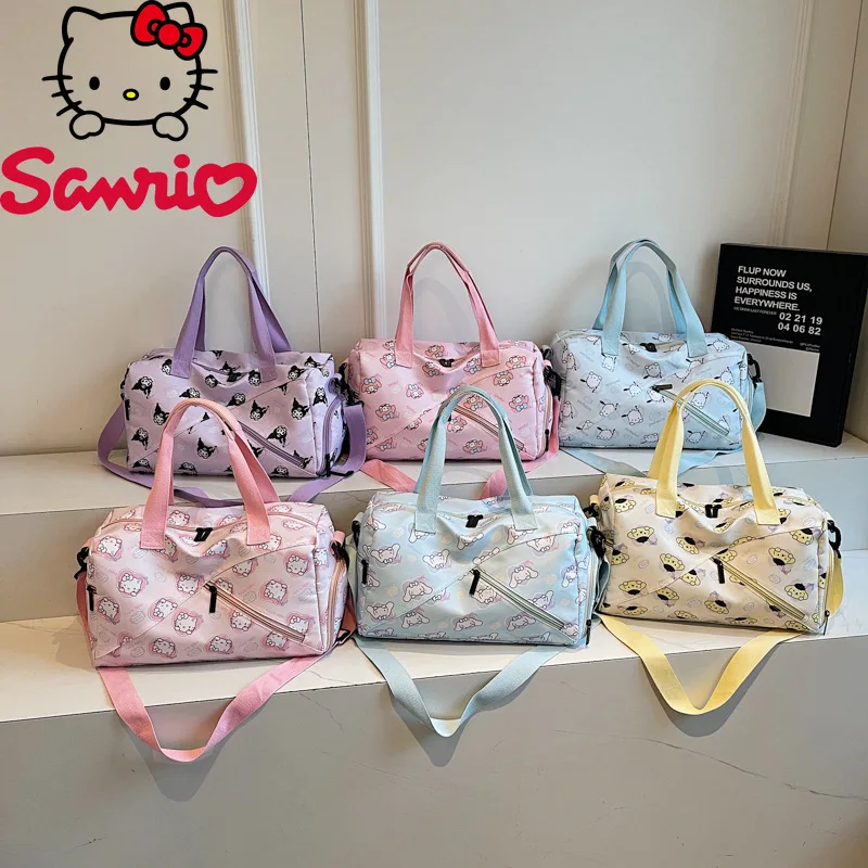 

Sanrio Kuromi Melody Messenger Bag Large Capacity Shoulder Bag 2025 New Children's Bags Fashion Cartoon Handbag Girls