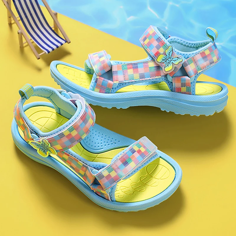

Summer Children's Sandals Baby Boys Girls Toddler Soft Non-Slip Shoes Baby Cute Pearl Princess Dance Kids Beach Shoe Size25-38