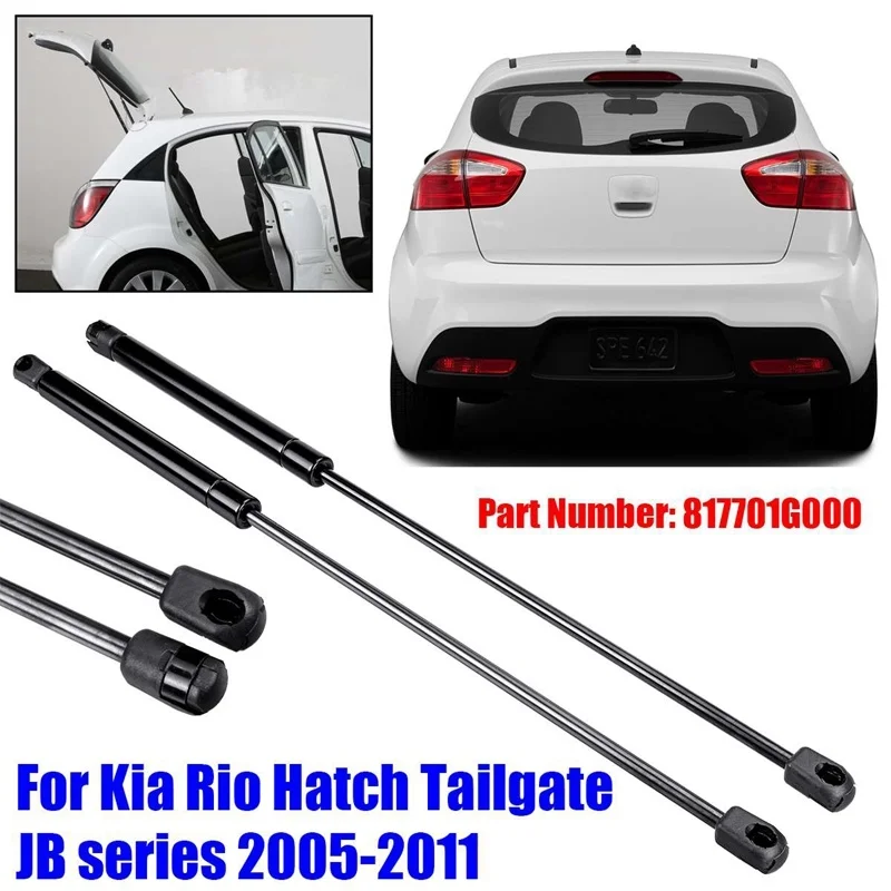 2Pcs Car Gas Struts Rear Trunk Tailgate Boot Bonnet Shock Lift Support Bar for Kia Rio Hatch Tailgate JB Series 05-11