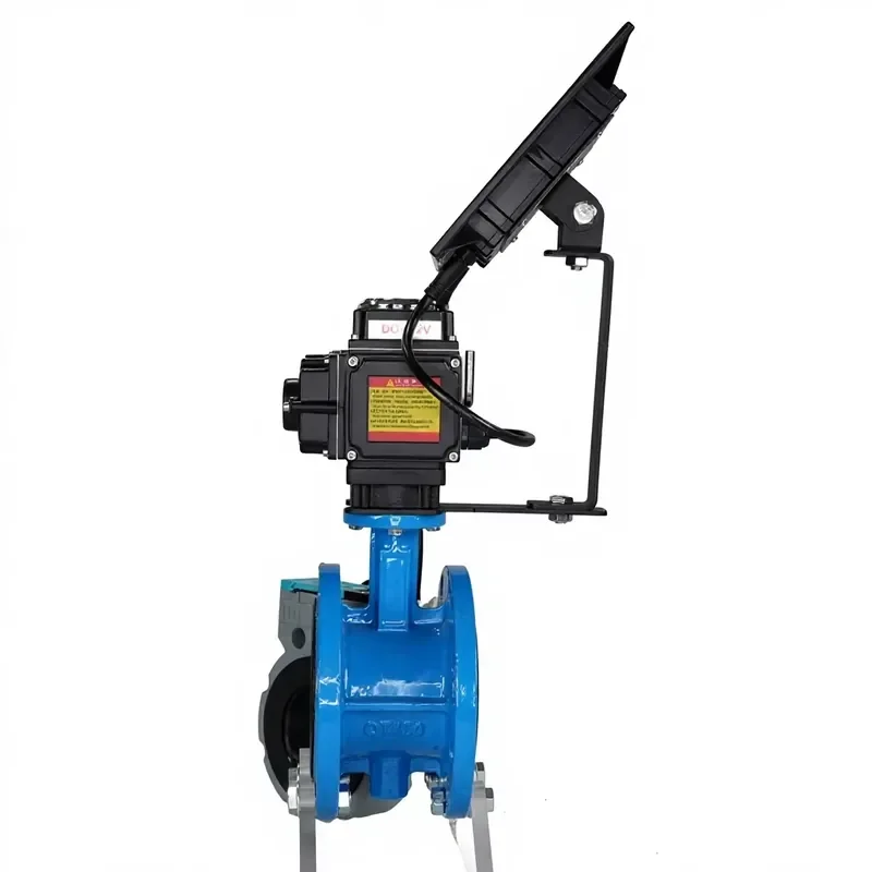 Factory Wholesale DN50 Solar-Powered Electric Stainless Steel Electric Actuated Motorized Butterfly Valve for Water