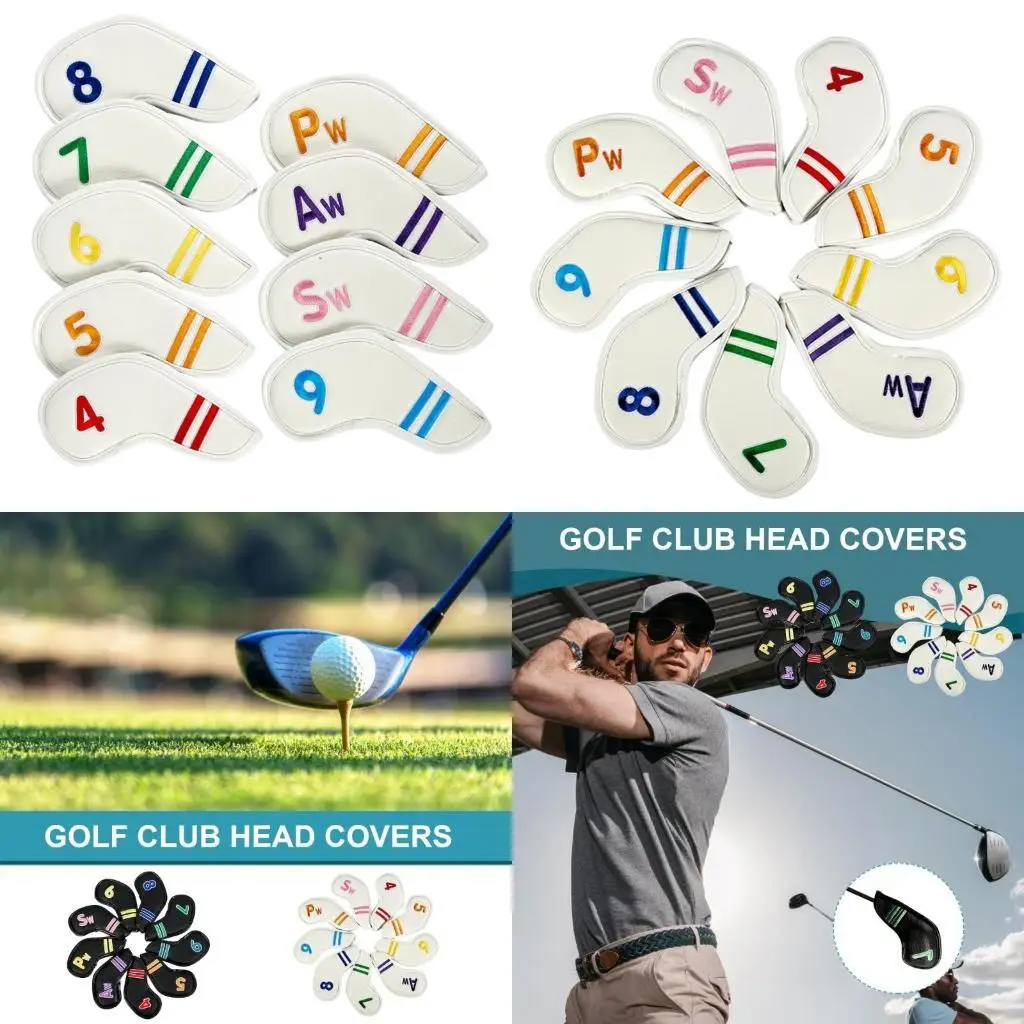 

31BE Synthetic Watertight Golfs Iron Head Cover Golfs Club Headcover Fit Most Brand