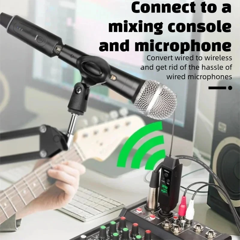 GAW-MA20 2.4G 6.5 connettore microfono sistema di trasmissione e ricezione wireless microfono cablato strumento chitarra universale