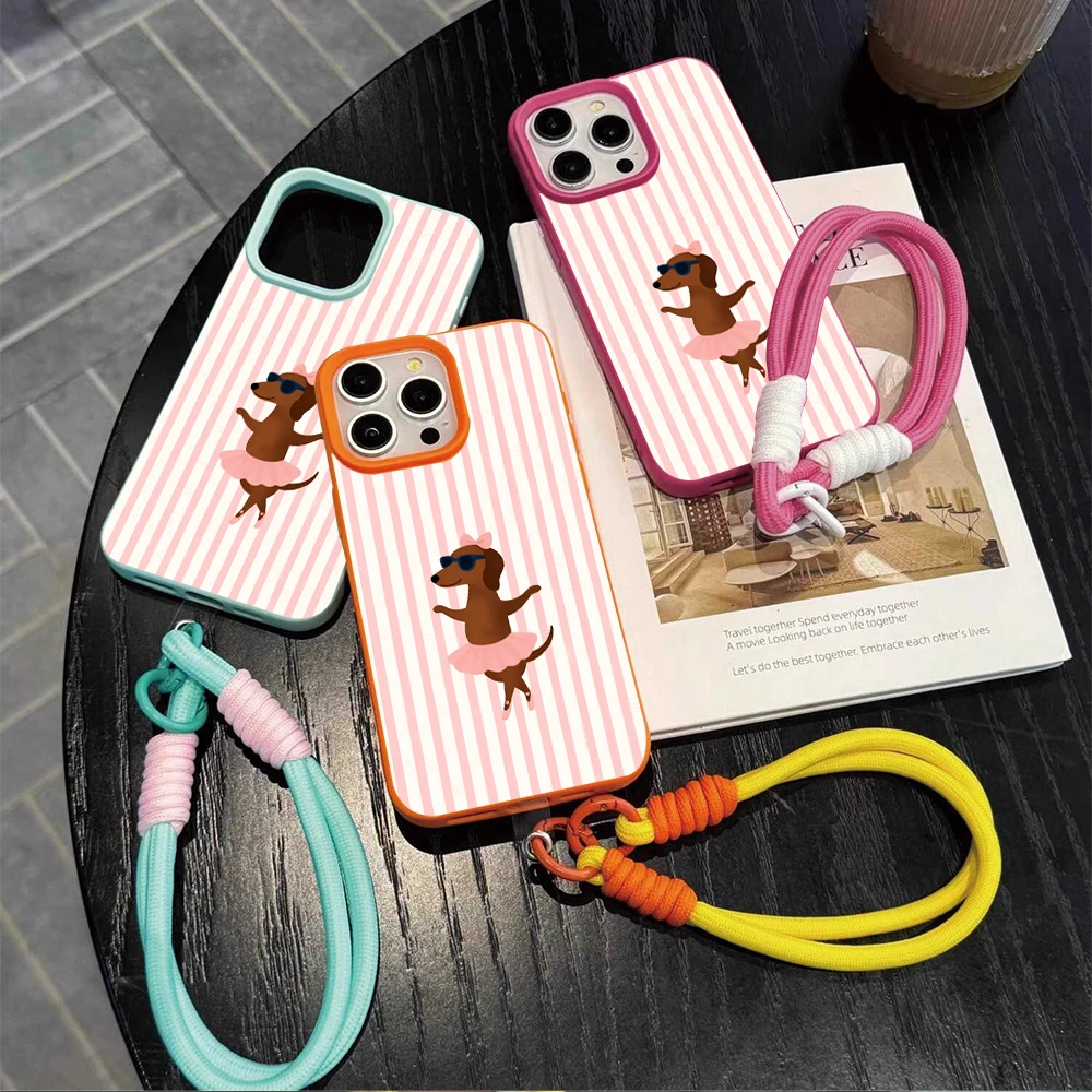 Gestreifte Ballett-Hund-Handyh – Phone Cases With Straps Bewertung und Preis