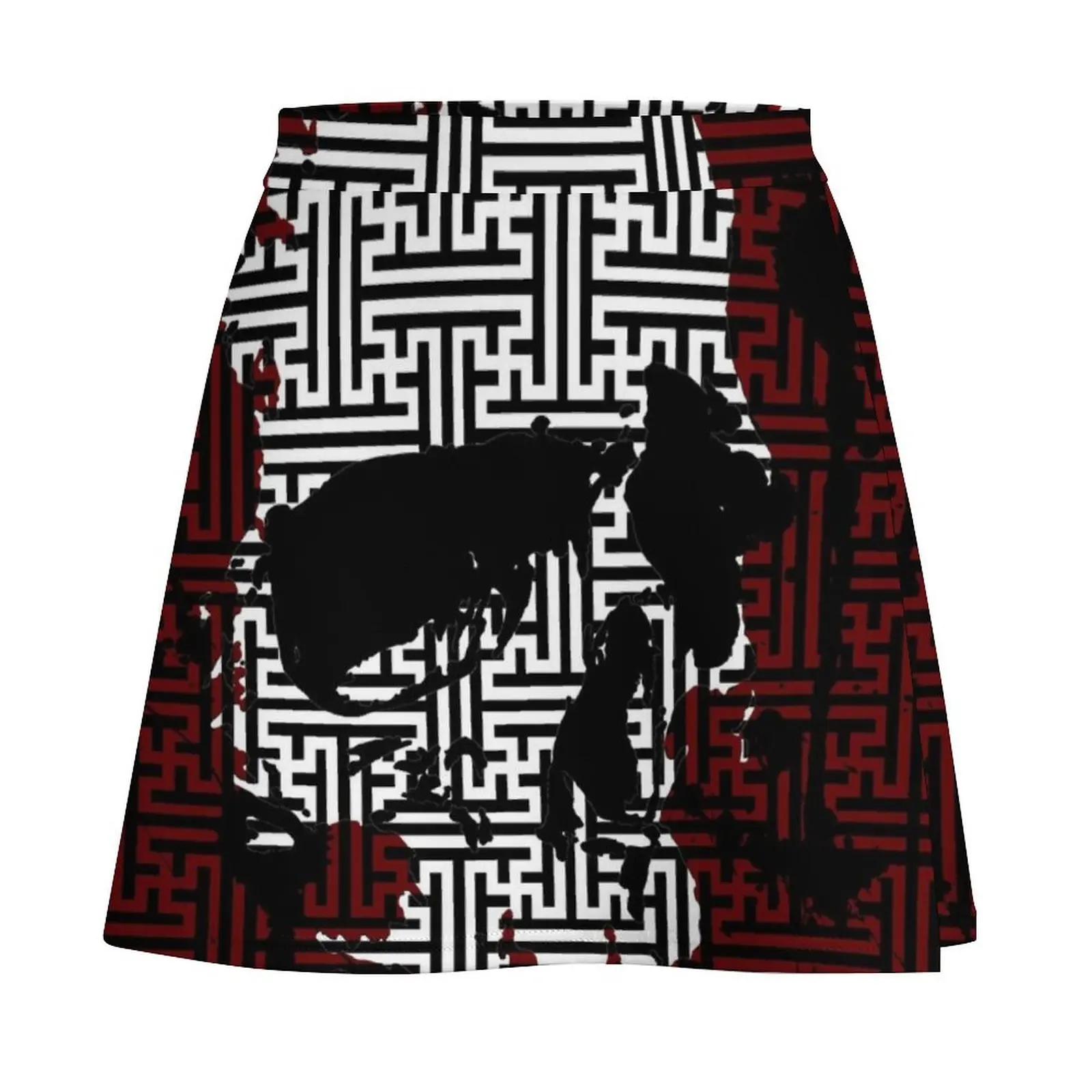 sayagata skull Mini Skirt Miniskirt woman Skirt satin clothes Mini Skirt