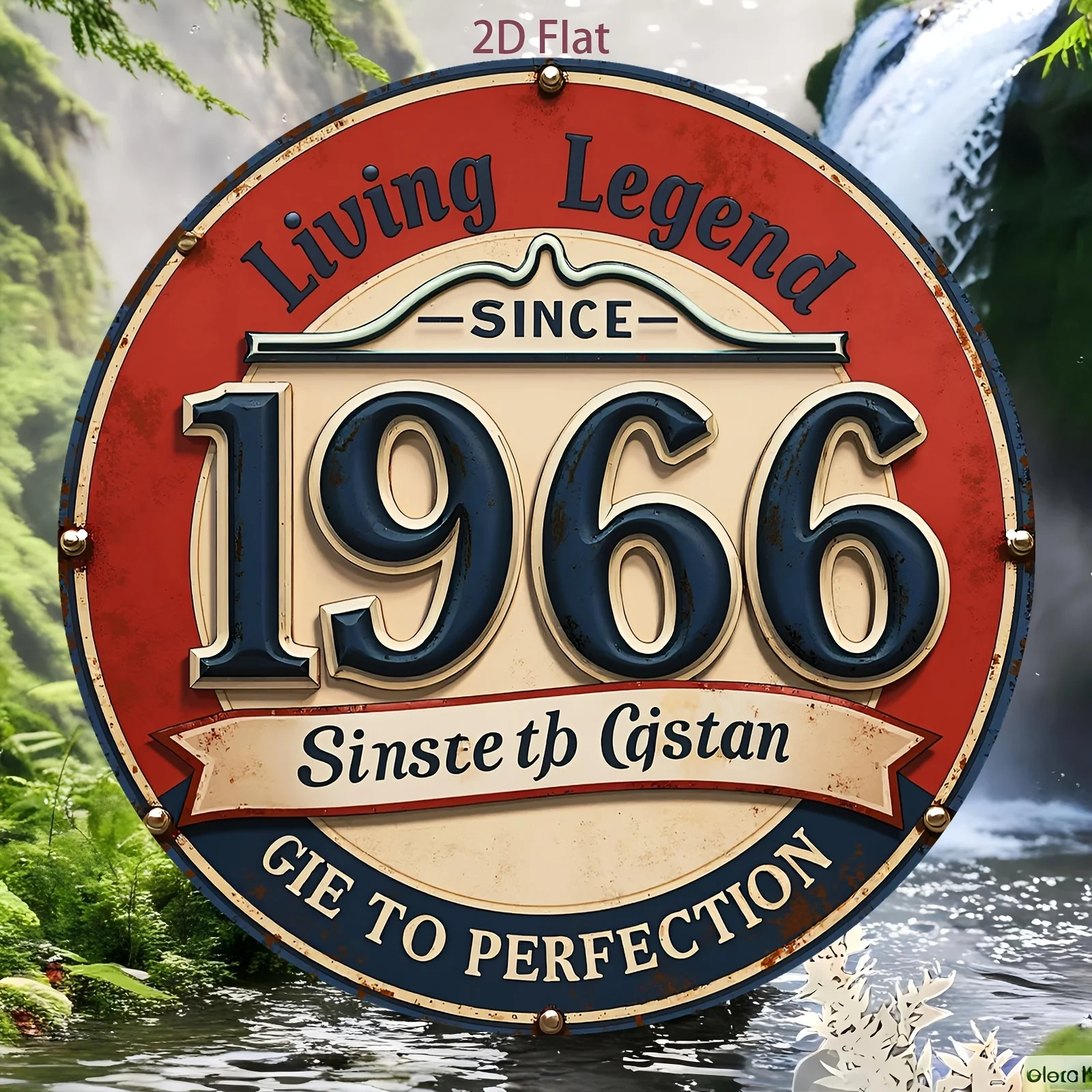 

2D плоская круглая алюминиевая табличка в винтажном стиле 1966 года, 1 шт. – Подходит для всех возрастных групп, ретро-плакетка, металлическое декоративное искусство, для дня рождения
