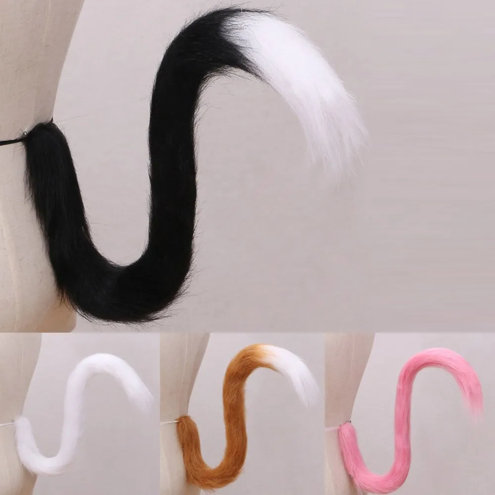 Anime Lolita Animal Catgirl Tail Cosplay Cute Girl Party Costume Hair Cat Tail Accessories Accersion Costume Prop