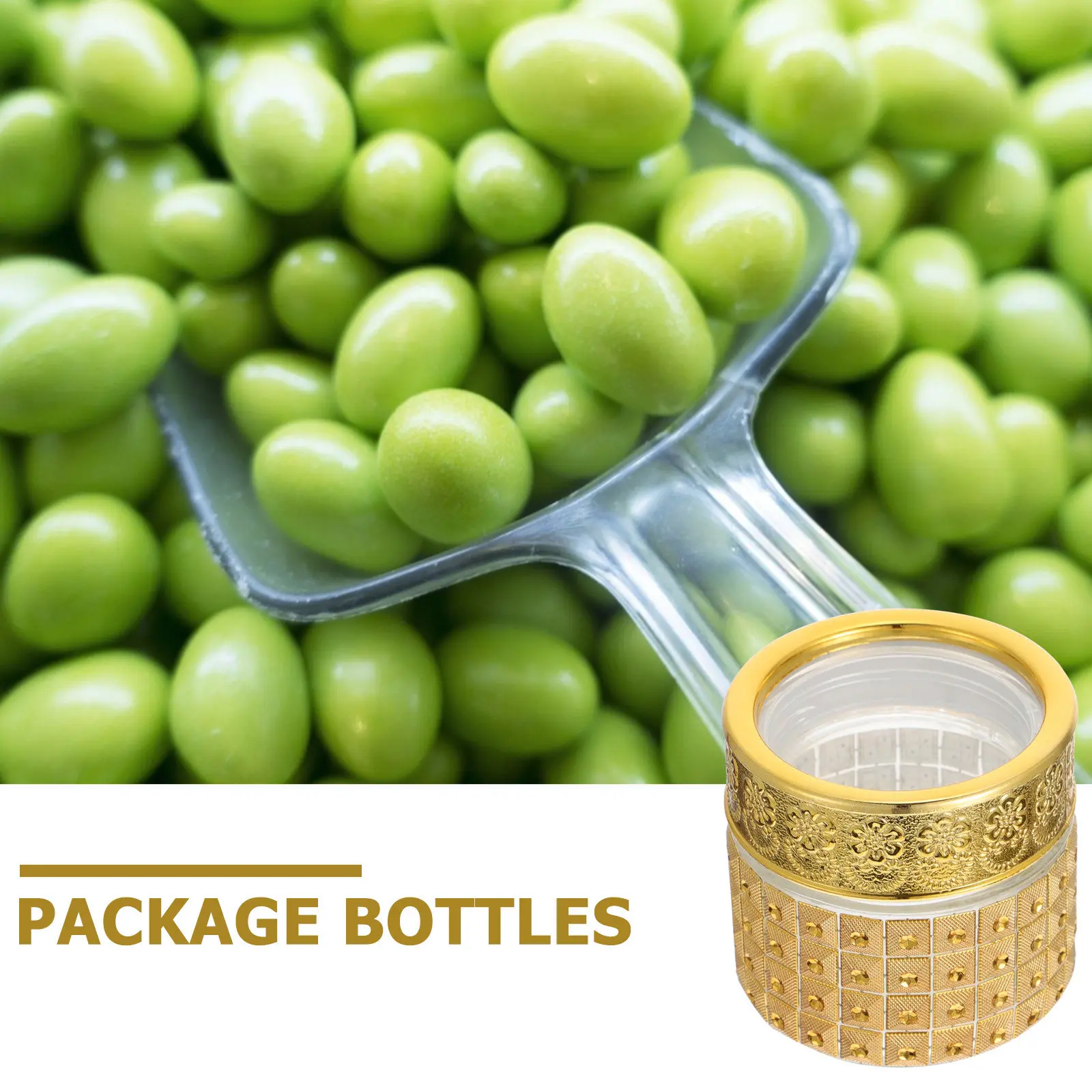 4Pcs Glass Storage Bottles Creative Small Storage Jars Multi Functional Food Pills Candy Nuts Package Bottles