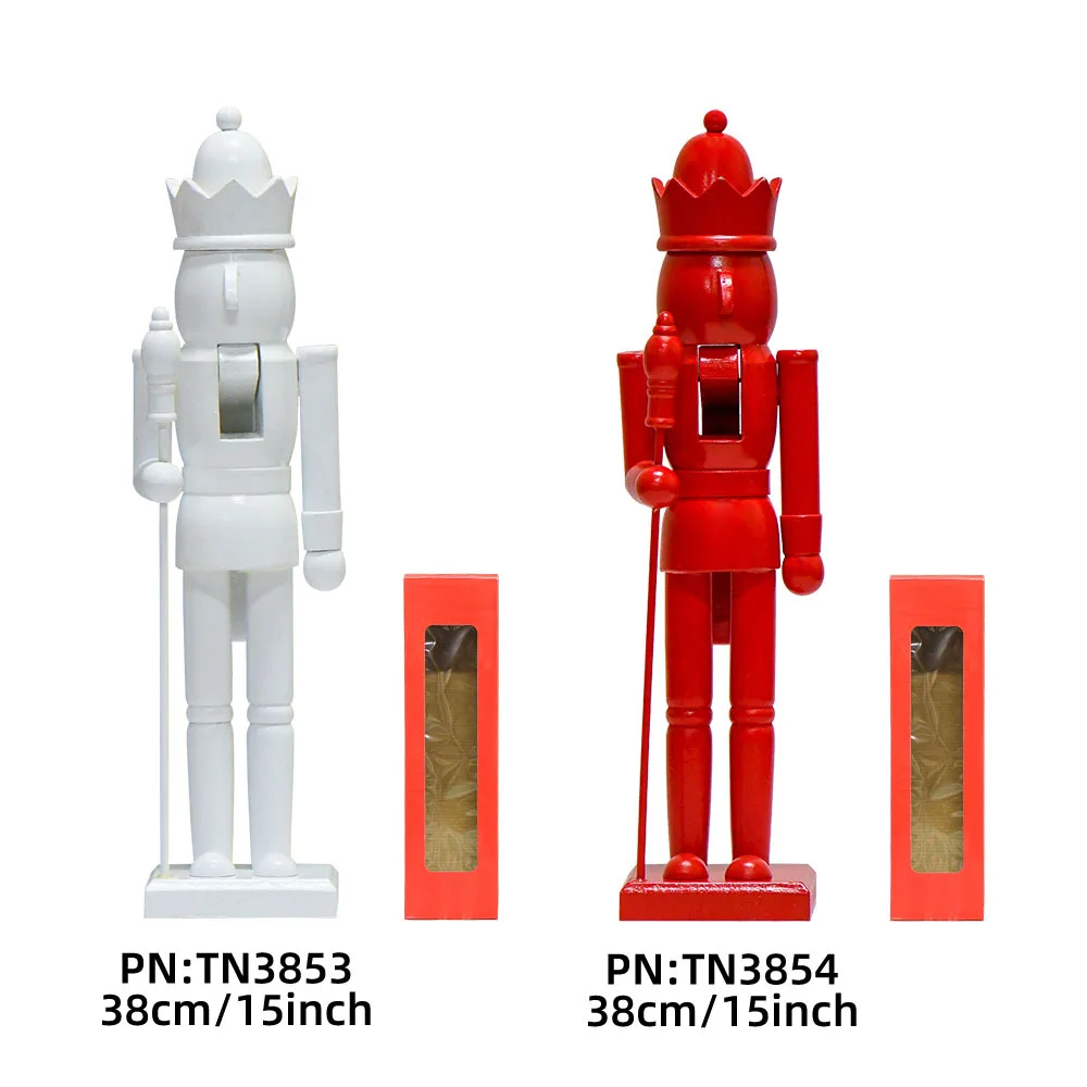 

38CM minimalist style solid color king walnut clip solid wood decoration gift handicraft Christmas ornament