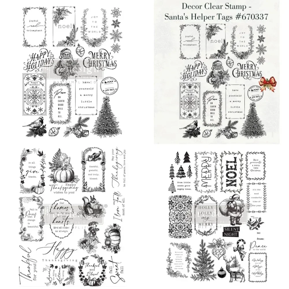 Celebrating Christmas Clear Photopolymer Silicone Stamps for DIY Scrapbooking Craft Supplies Stamp Photo Album Card Making