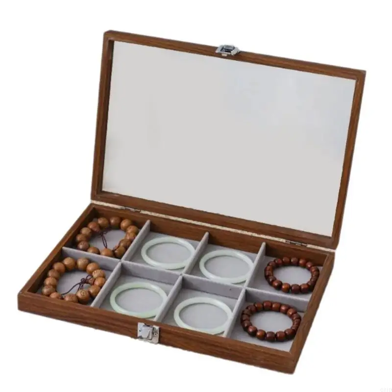 

Decorative Jewelry Tray Organizers with Lid Walnut Accessories Container