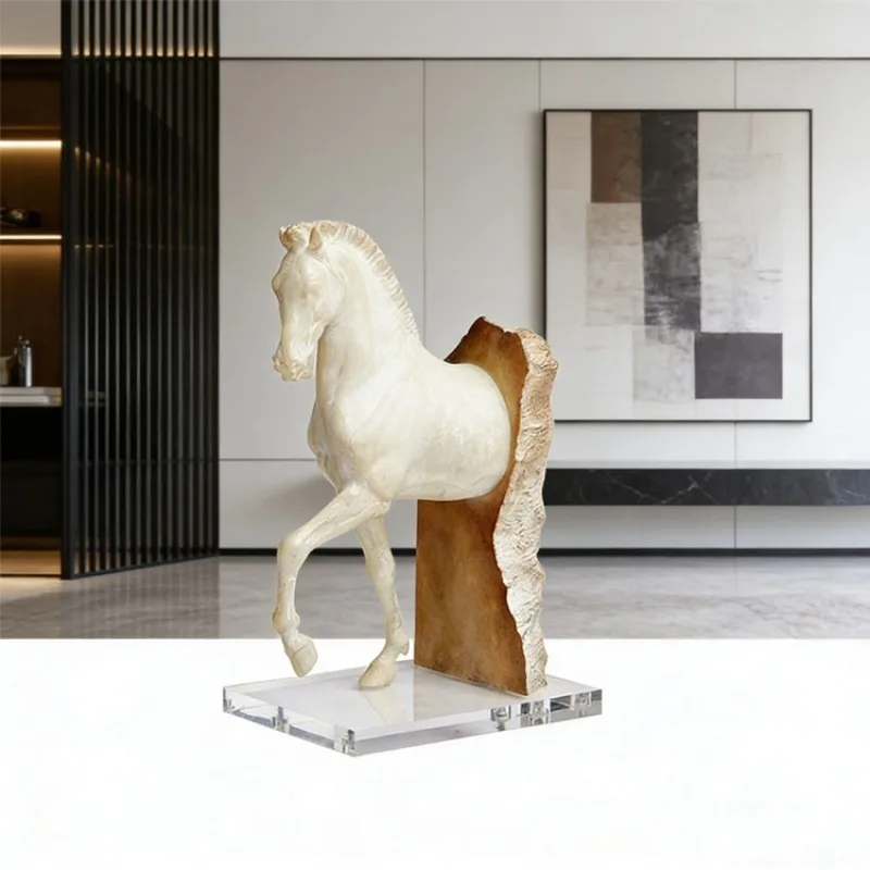 Art Design Horse Figurine Luxury Retro Creative Ornaments Modern Miniature Decorations Home Living Room Decoration Accessories