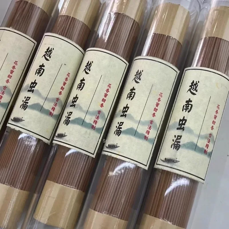 100g Vietnam Nha Trang Insect Leak Incense Stick Natural Agarwood Indoor Relieve Purification Help Sleep Aromatherapy Joss Stick